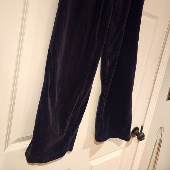 Erika stretchy black velour sweatpants S - Picture 3 of 4